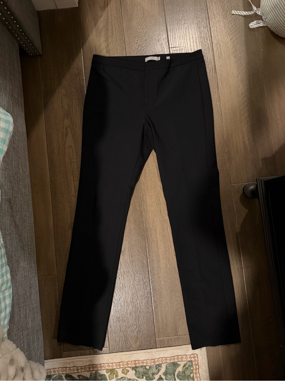 Vince Black Cropped Straight-Leg Pants